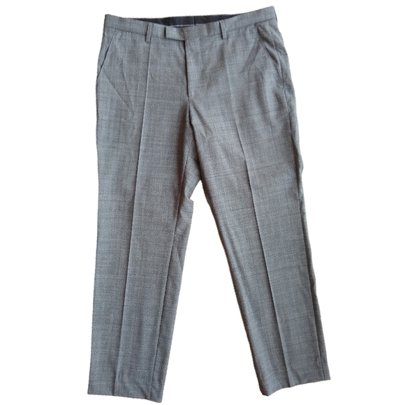 BOSS HUGO BOSS Gray Regular Fit dress pants 100% Virgin Wool Mens size 32 - Picture 8 of 8